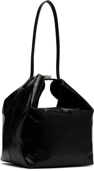 Чанта през рамо BY FAR BY FAR Maxi Bea Creased Leather Shoulder Bag Черно | MWBSB054CL034BK001PL, 1