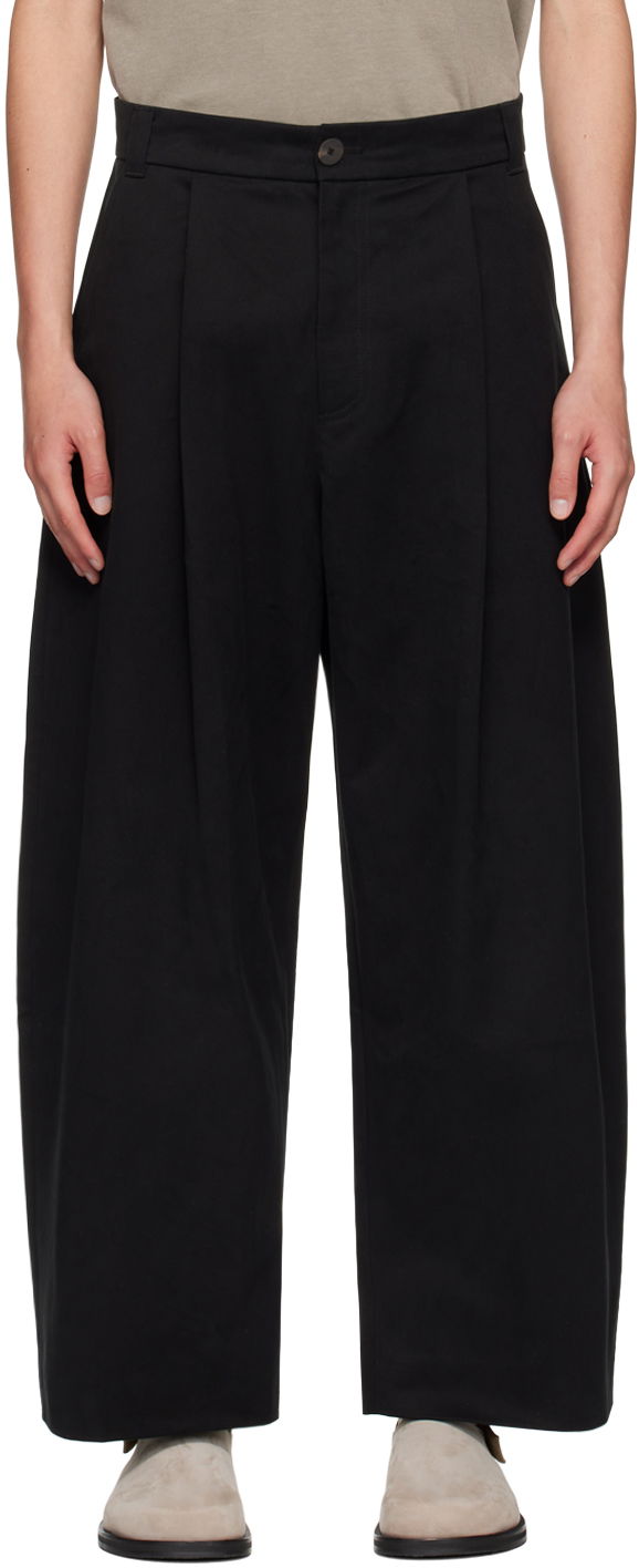 Панталони Studio Nicholson Studio Nicholson Pleated Trousers Черно | SORTE SNM - 351 -, 0