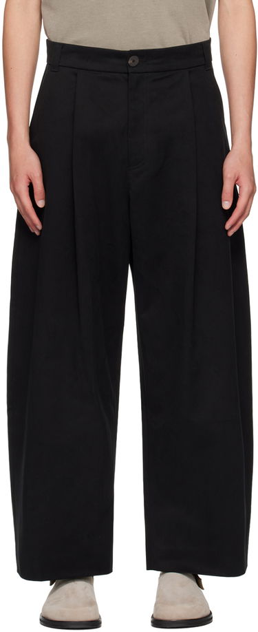 Панталони Studio Nicholson Studio Nicholson Pleated Trousers Черно | SORTE SNM - 351 -, 0