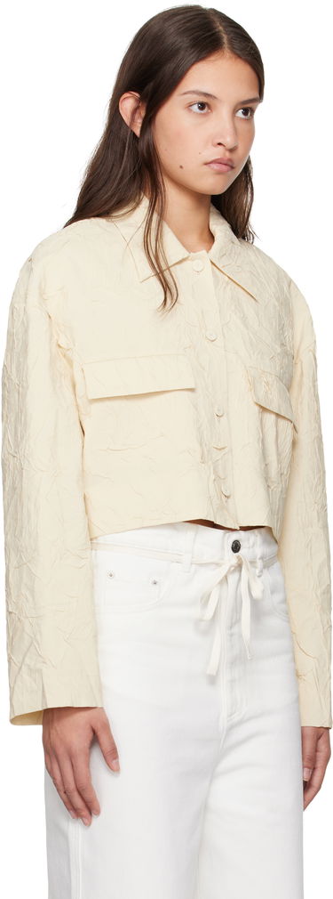 Яке Nanushka Nanushka Coreen Cropped Button-Up Shirt Бежово | NW24FWSH38471, 1