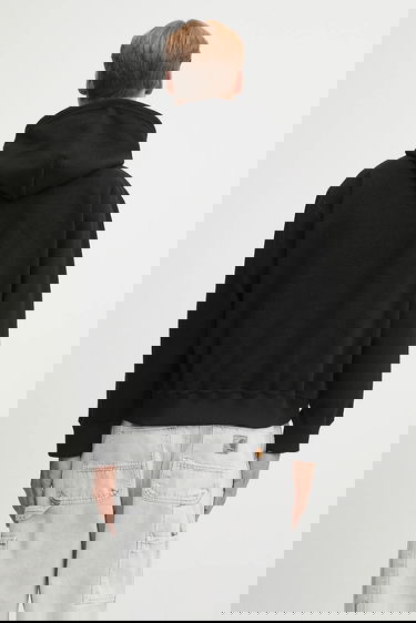 Суитчър Maison Margiela MM6 Maison Margiela Fleece Hoodie with Logo Applique Черно | SH0GU0028.M20126.900, 2