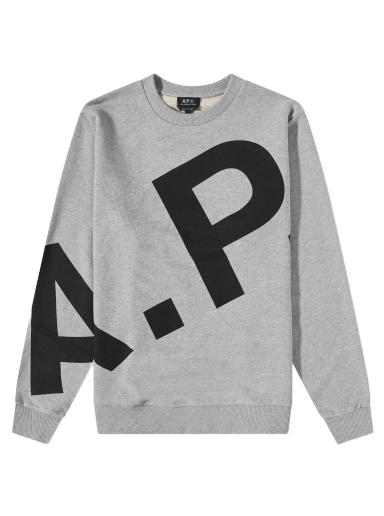 Суитчър A.P.C. Cory All Over Logo Crew Sweat Сиво | COFBQ-M27817-PLB