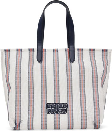 Голяма пазарска чанта KENZO Kenzo 'KENZO Coast Lines' Large Tote Bag Бяло | FF68SA411FS1, 0