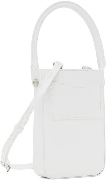 Дамска чанта BY FAR Mini Leather Crossbody Bag Бяло | 23PFNTOWHWSMA, 2