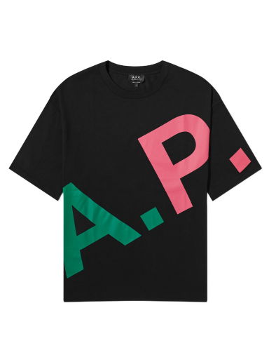 Тениска A.P.C. Cory All Over Logo T-Shirt Черно | COFBT-M26341-LZB