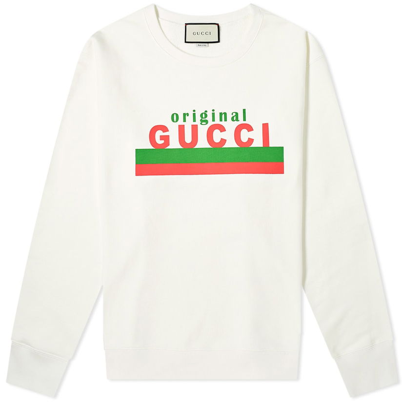 Суитчър Gucci Gucci Original Print Crew Sweatshirt Бяло | 626990-XJCOR-9192