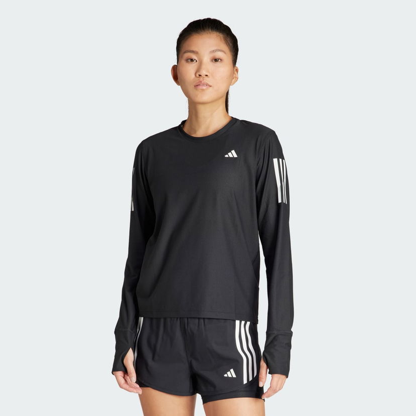 Тениска adidas Performance Own The Run Long Sleeve T-shirt Черно | IN1568