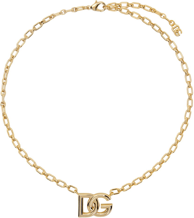 Колие Dolce & Gabbana Gold 'DG' Necklace Металик | WNN5L3W1111