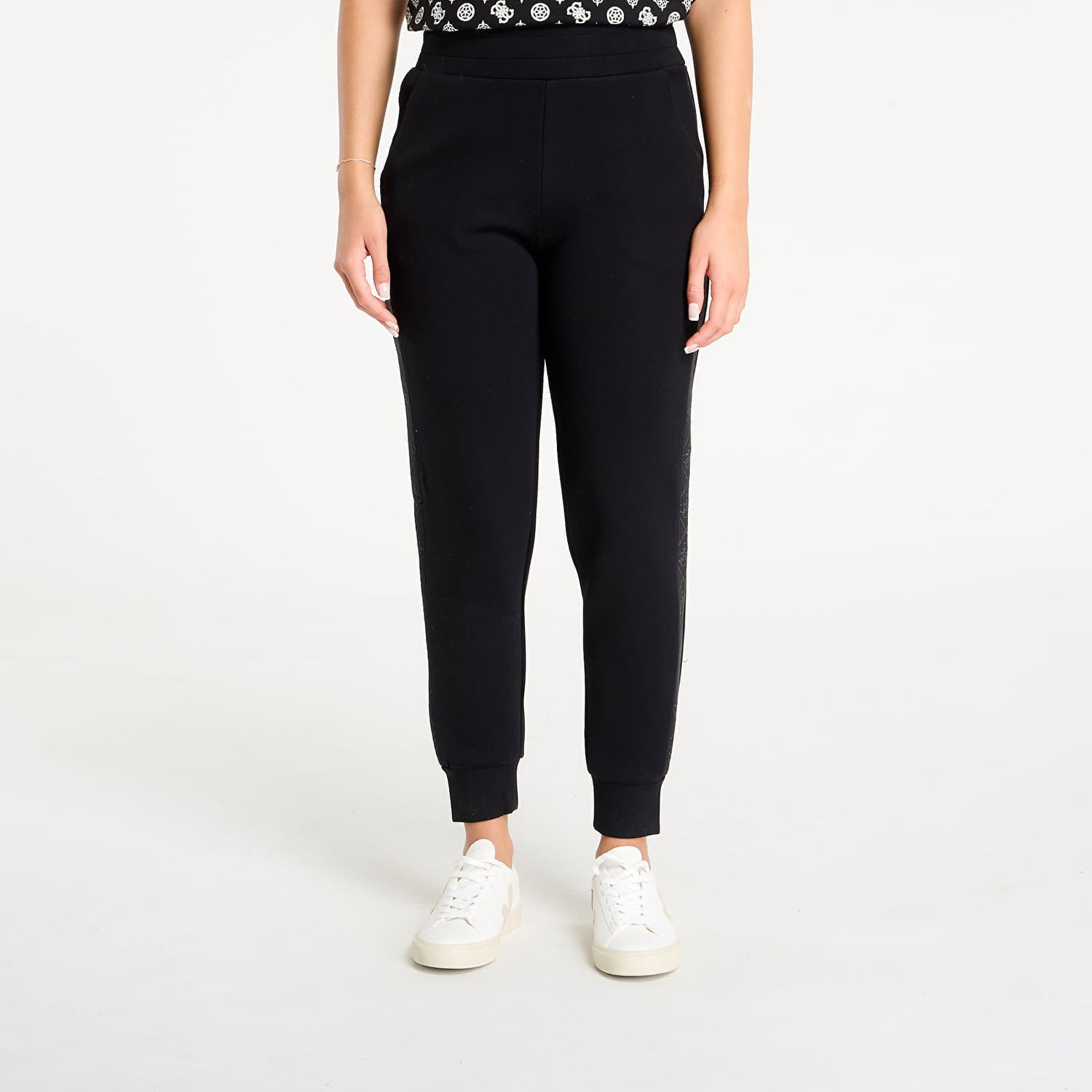 Панталони GUESS GUESS New Victoire Scuba Pants Черно | W5YB11KBYE2-JBLK, 0