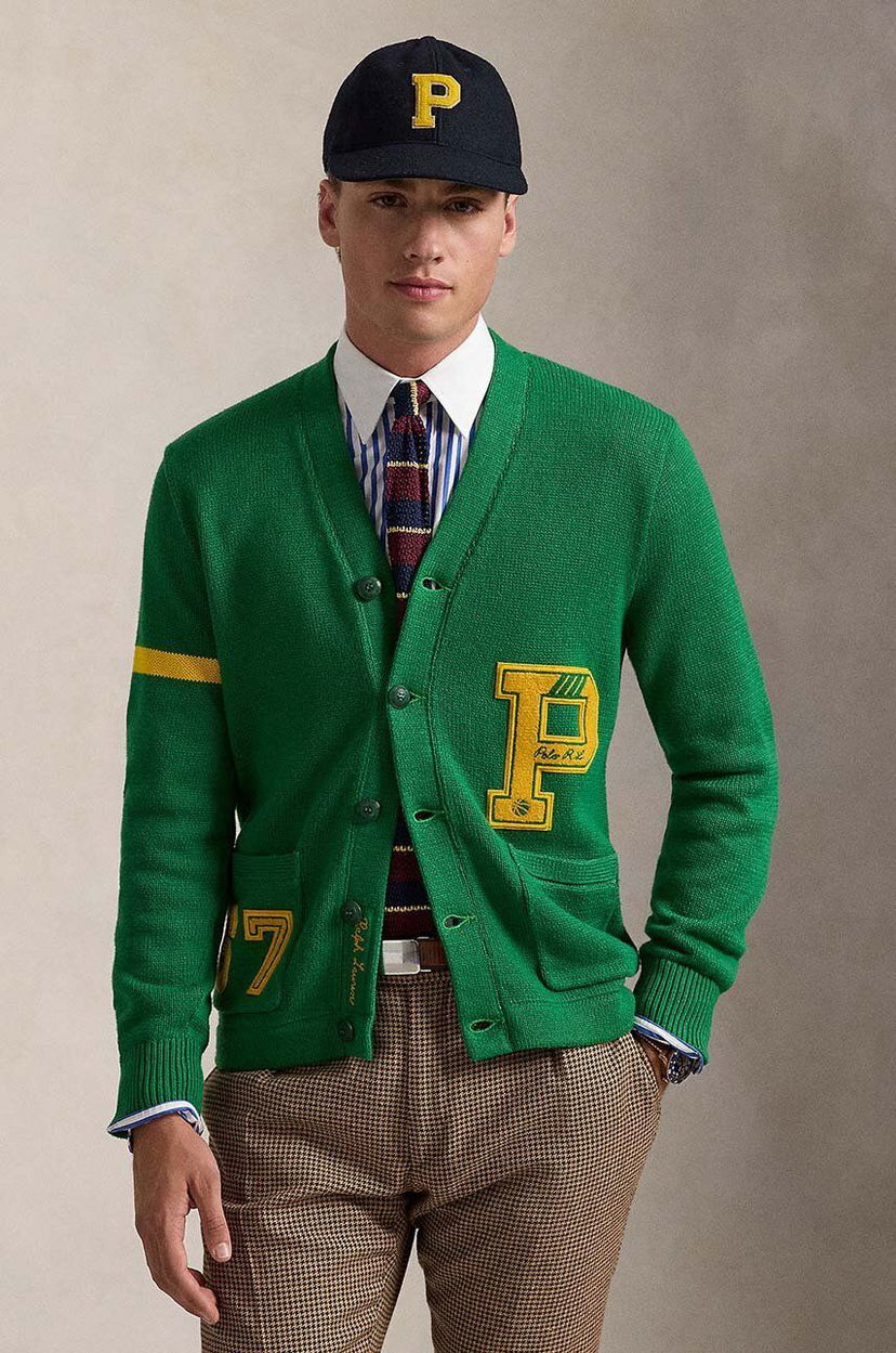 Пуловер Polo by Ralph Lauren Longsleeve Cardigan Зелено | 710949299