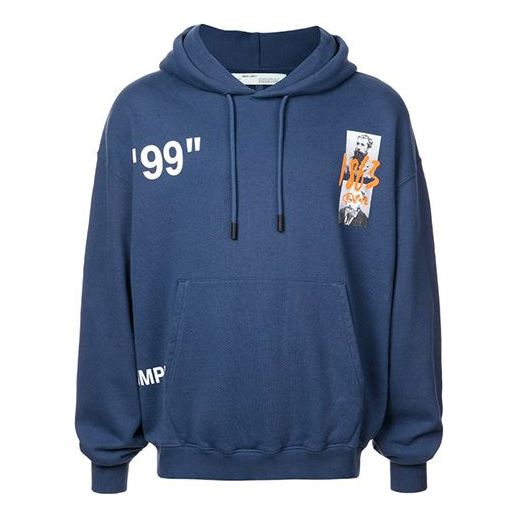 Суитчър Off-White Summer Over Popover Hoody Синьо | OMBB037R19B970093088, 0