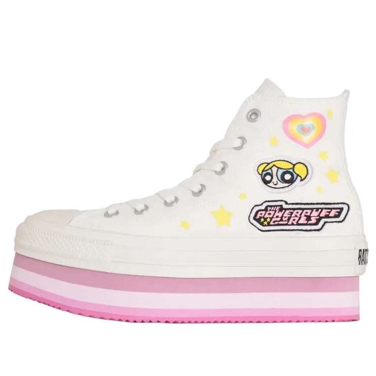 Облекло Converse Chuck Taylor All Star Chunkyline Hi Powerpuff Girls Бяло | 31312820
