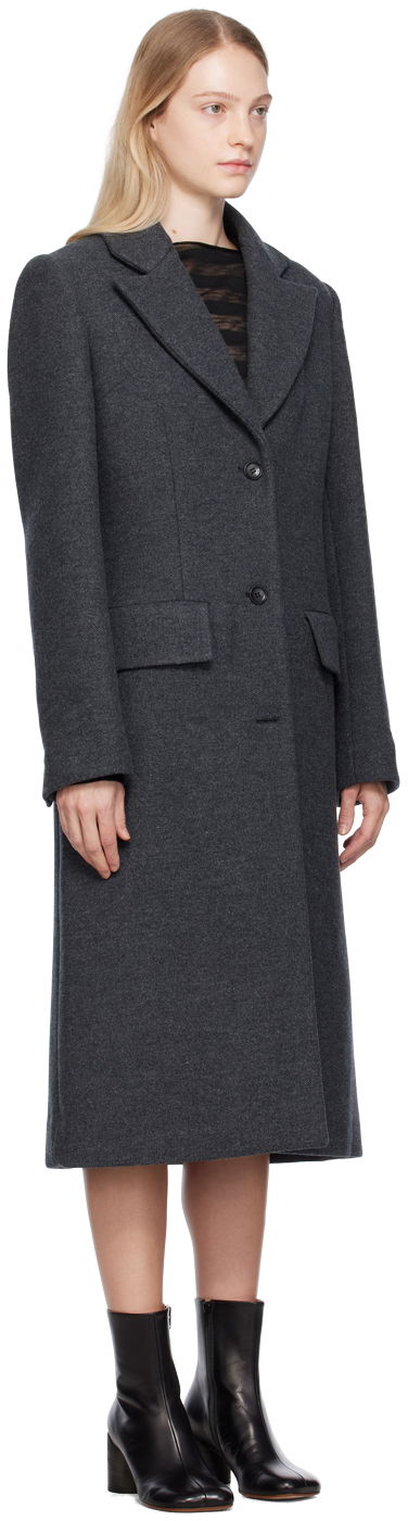 Палта We11done We11done Single-Breasted Coat Сиво | WD-CT3-23-065-W-DG, 1