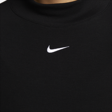 Съкратен топ Nike Sportswear Essential Mock Neck Long Sleeve Top Черно | DV7880-010, 2