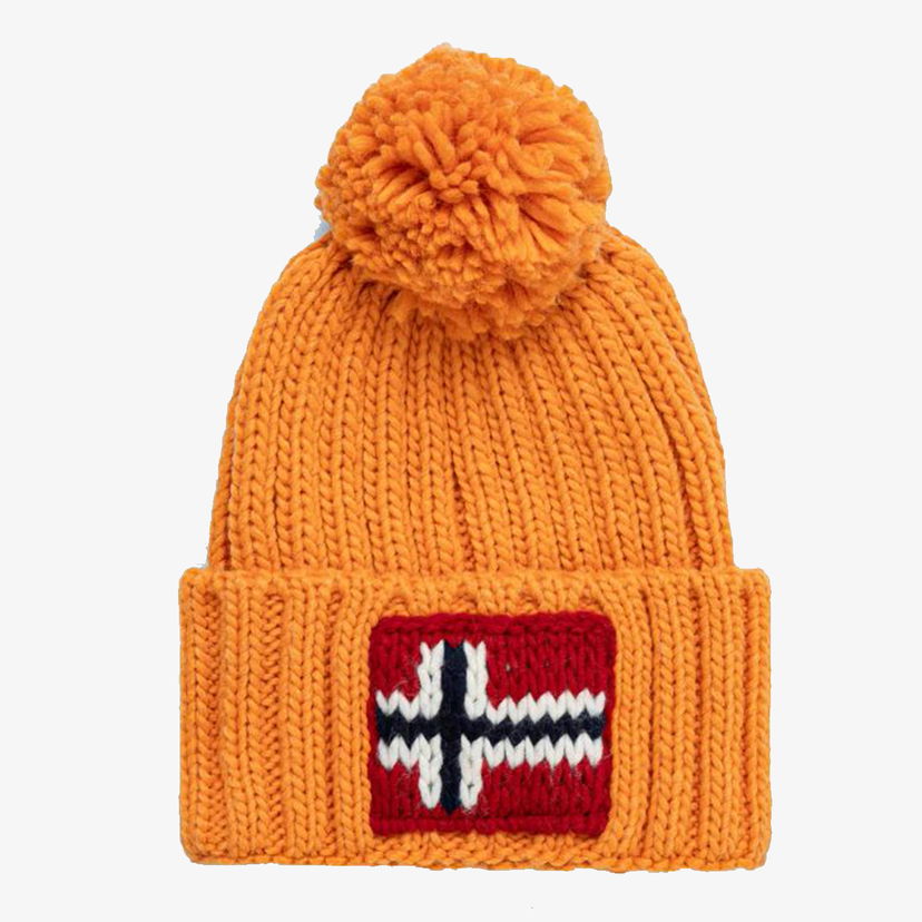 Шапка Napapijri Orange Knit Pom-Pom Beanie Оранжево
 | NP0A4GKBA671