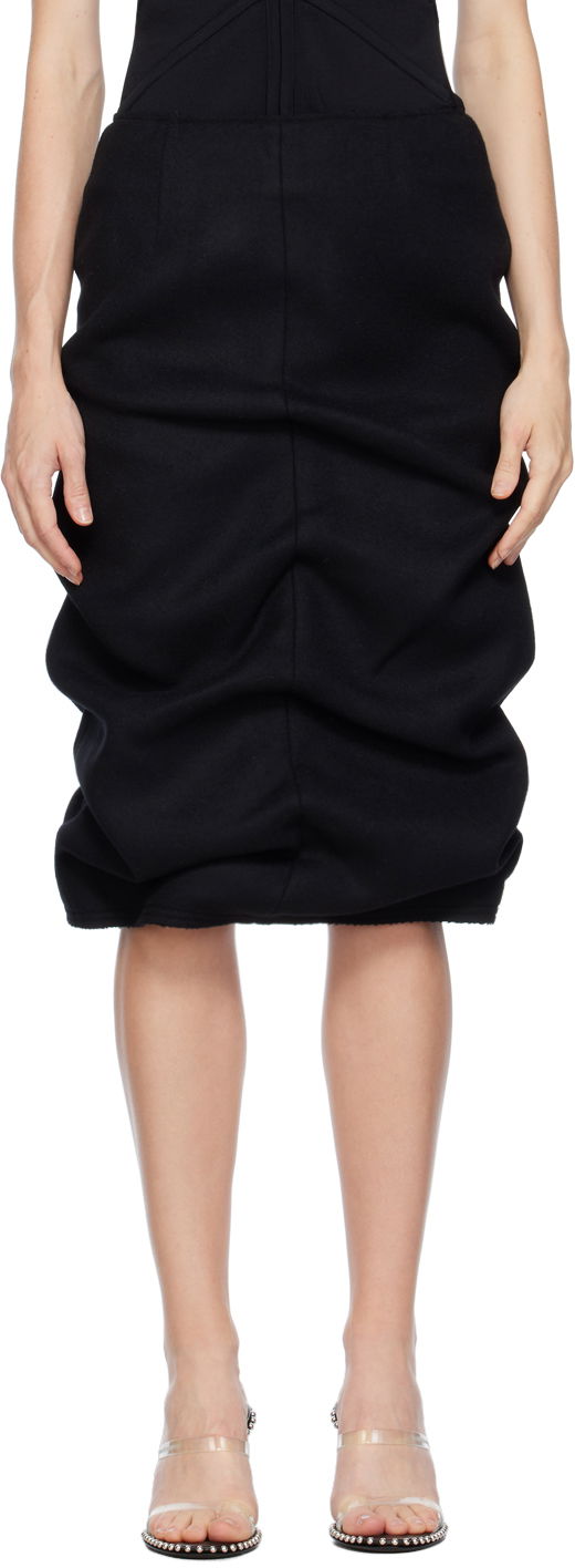 Пола We11done We11done Tucked Midi Skirt Черно | WD-SK3-23-211-W-BK, 0