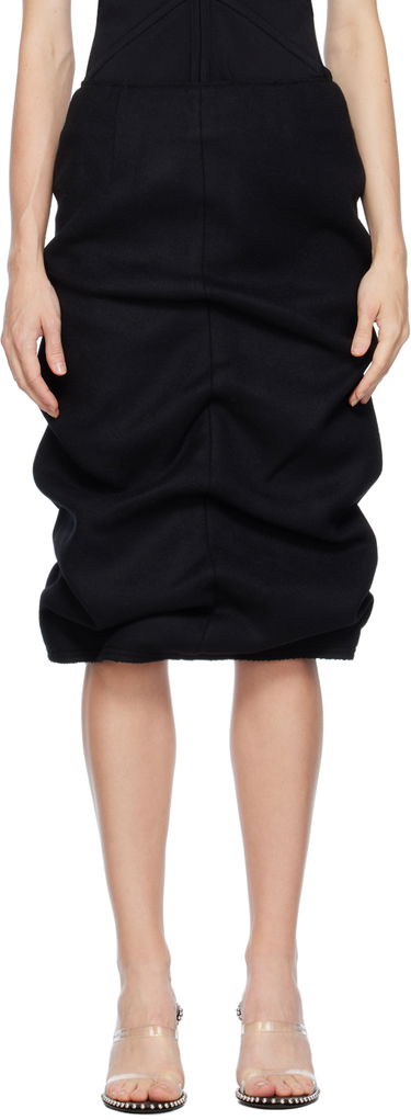 Пола We11done We11done Tucked Midi Skirt Черно | WD-SK3-23-211-W-BK, 0