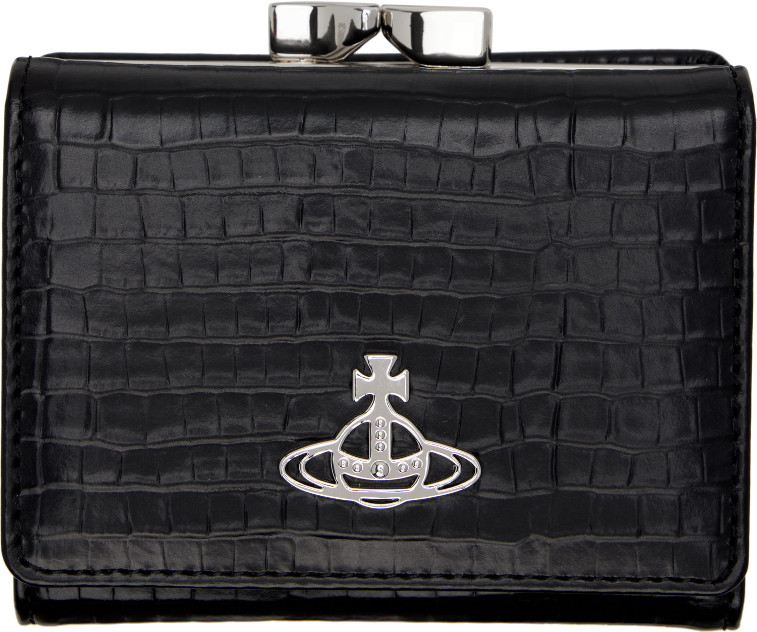 Портфейл Vivienne Westwood Vivienne Westwood Small Croc-Embossed Frame Wallet Черно | 5115002NW-L00C0-, 0