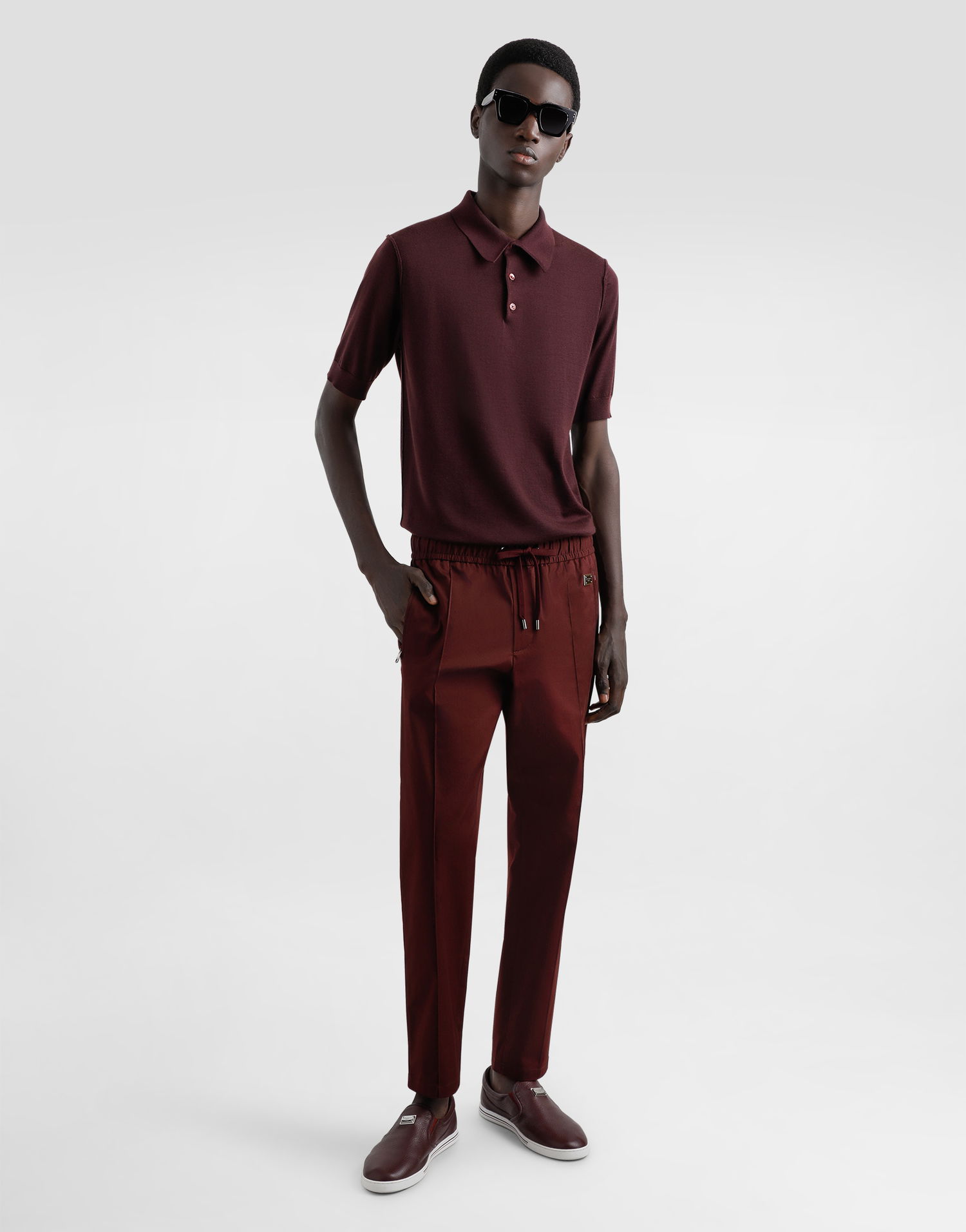 Спортни панталони Dolce & Gabbana Dolce & Gabbana Cotton Jogging Pants With Tag Бургунди | GYACETFUFNVM5039, 1
