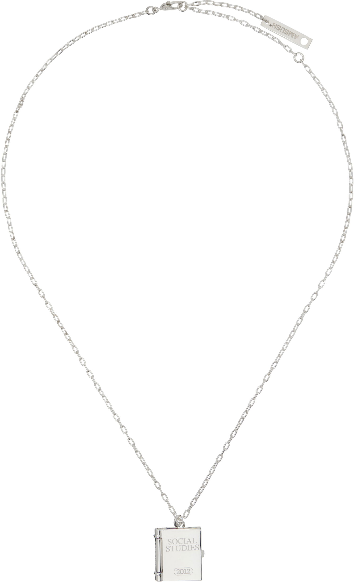 Колие Ambush 'Social Studies' Pendant Necklace Металик | BWOB008F24SIL0017200, 0