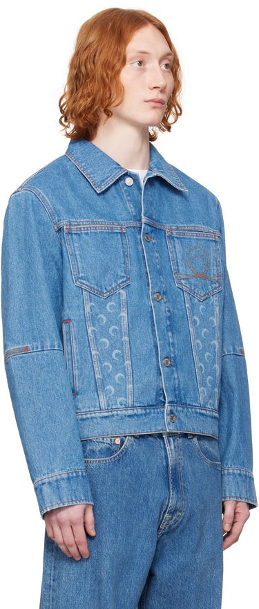 Яке Marine Serre Marine Serre Moon Laser Denim Trucker Jacket Синьо | MJA063A CDEN0002, 1