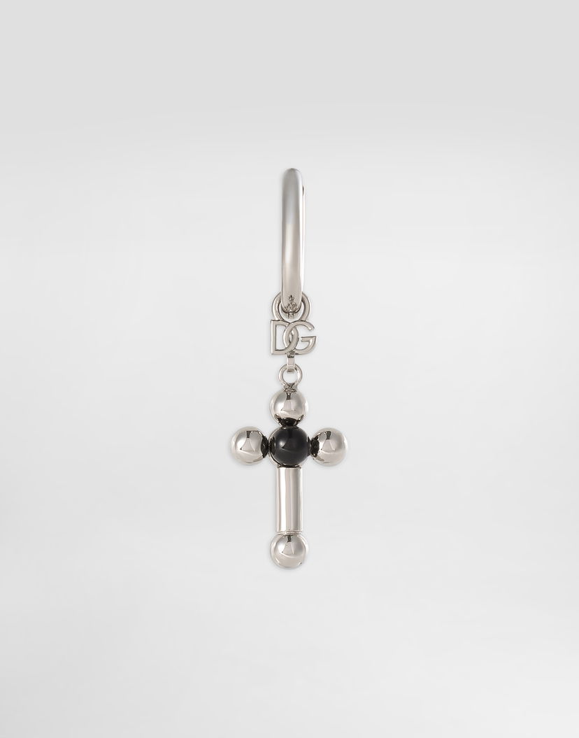 Обеци Dolce & Gabbana Dolce & Gabbana Single Earring with Cross Charm Металик | WER5M4W111187655