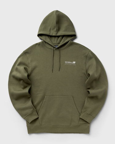 Суитчър New Balance Linear Graphic Fleece Hoodie Зелено | MT53528DEK, 4