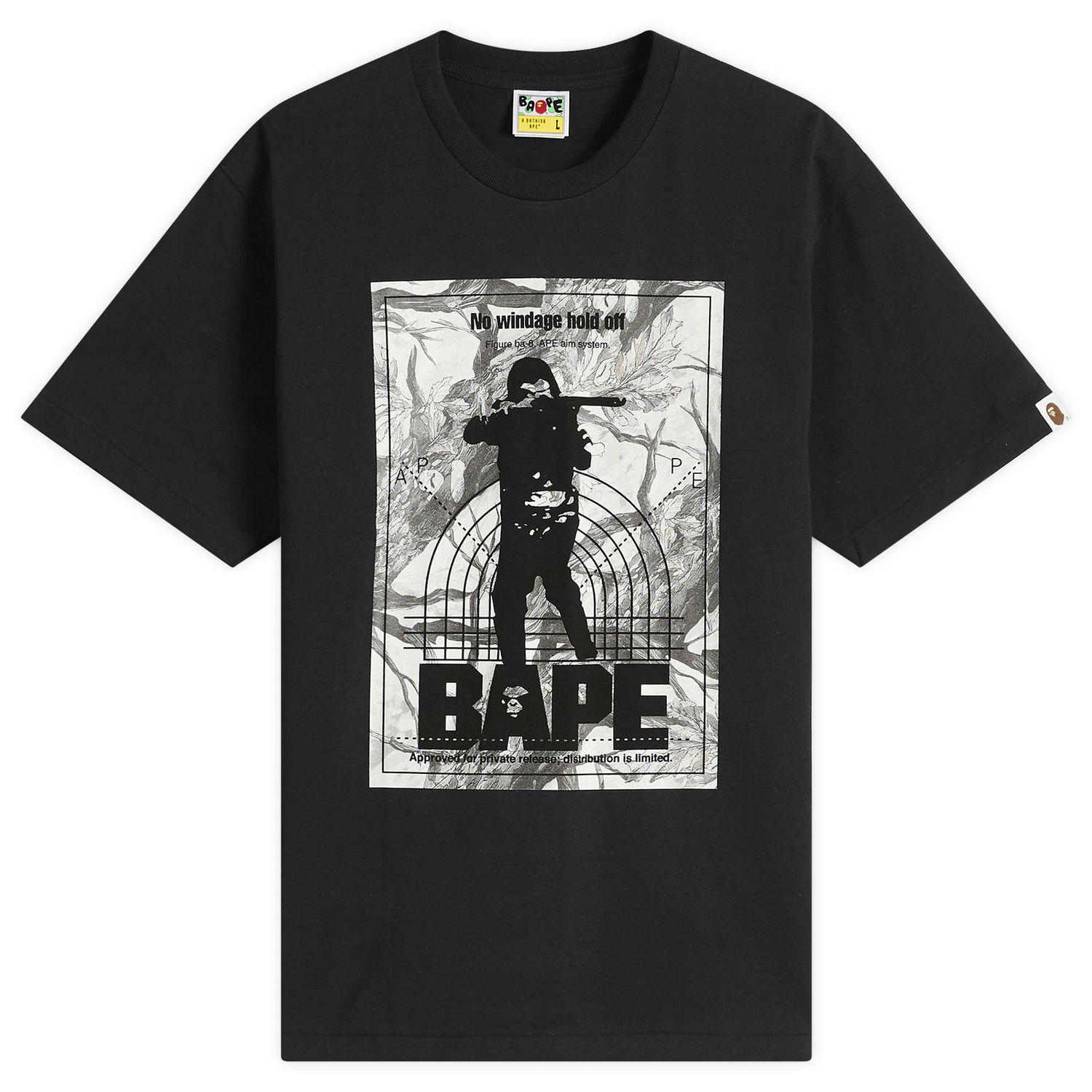Тениска BAPE Tree Edge Camo Hunting T-Shirt Черно | 001TEL801033M-BLK, 1