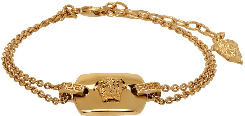 Гривна Versace Medusa Tag Bracelet "Gold" Металик | 1014253_1A00620_3J000, 0