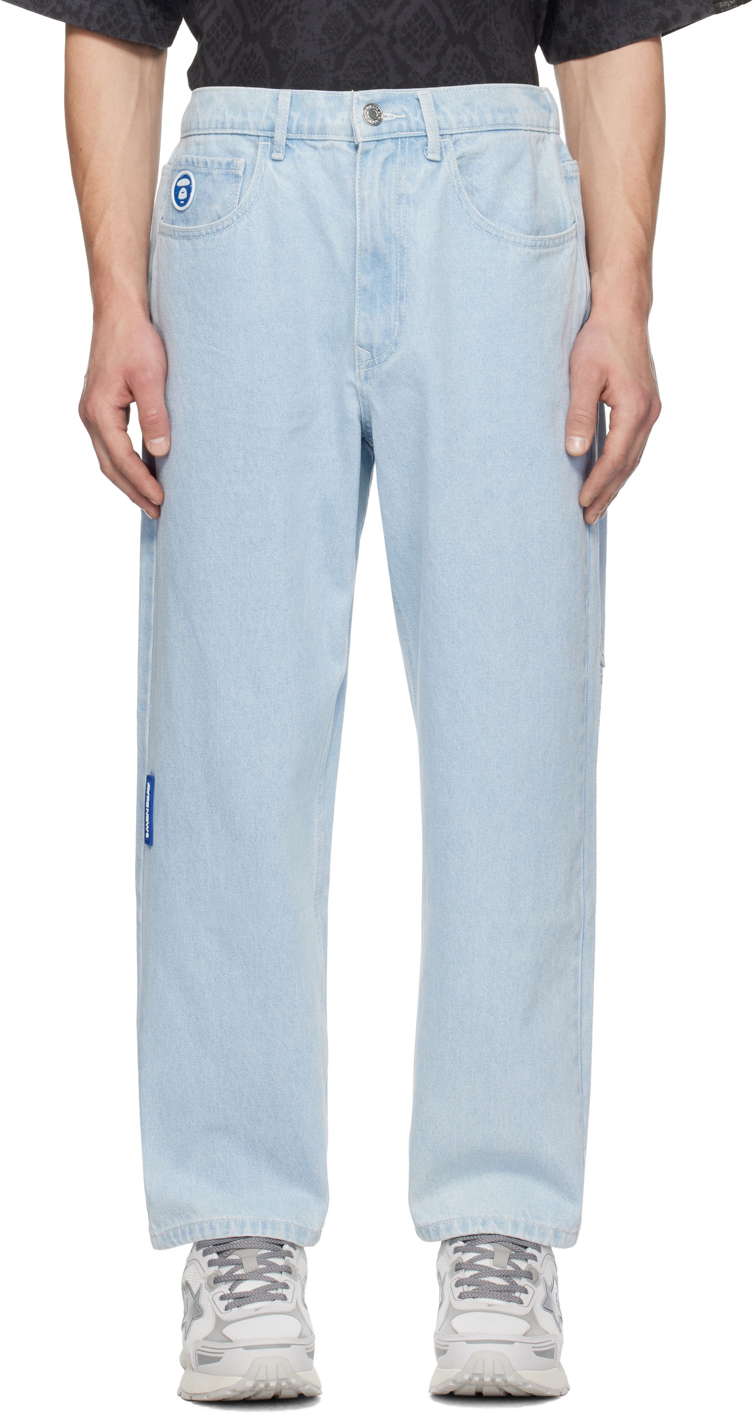 Дънки AAPE by A Bathing Ape AAPE by A Bathing Ape 'AAPE NOW' Jeans Синьо | AAPJNMB623XANBLL, 0