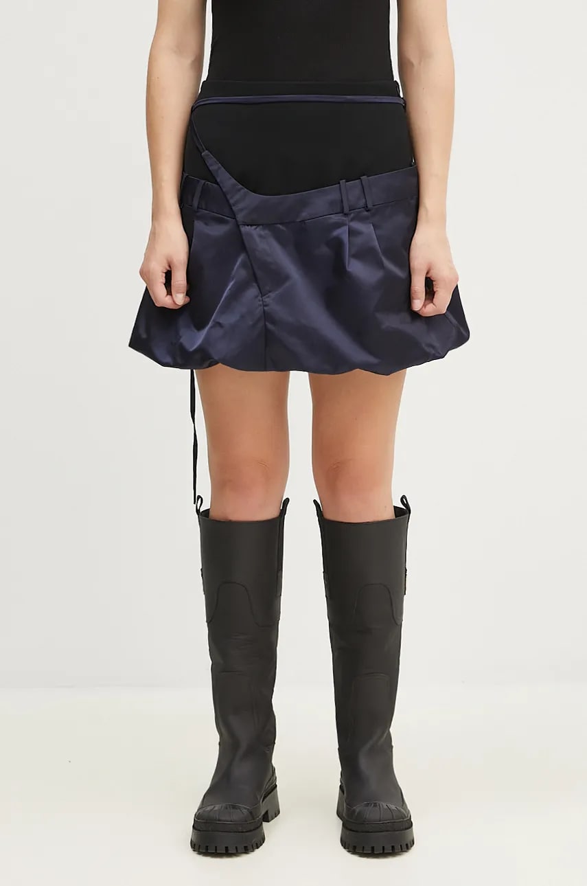 Пола Ottolinger Ottolinger Drape Bomber Mini Skirt Тъмно синьо | 1090606221, 0