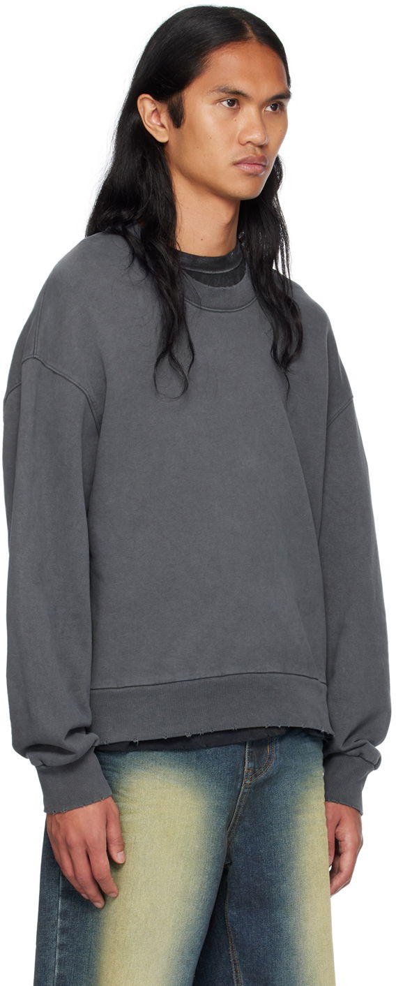 Пуловер We11done We11done Wide Neck Sweatshirt Сиво | WD-TH2-24-801-U-CH, 1