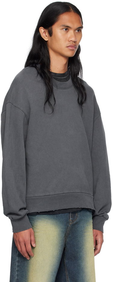 Пуловер We11done We11done Wide Neck Sweatshirt Сиво | WD-TH2-24-801-U-CH, 1