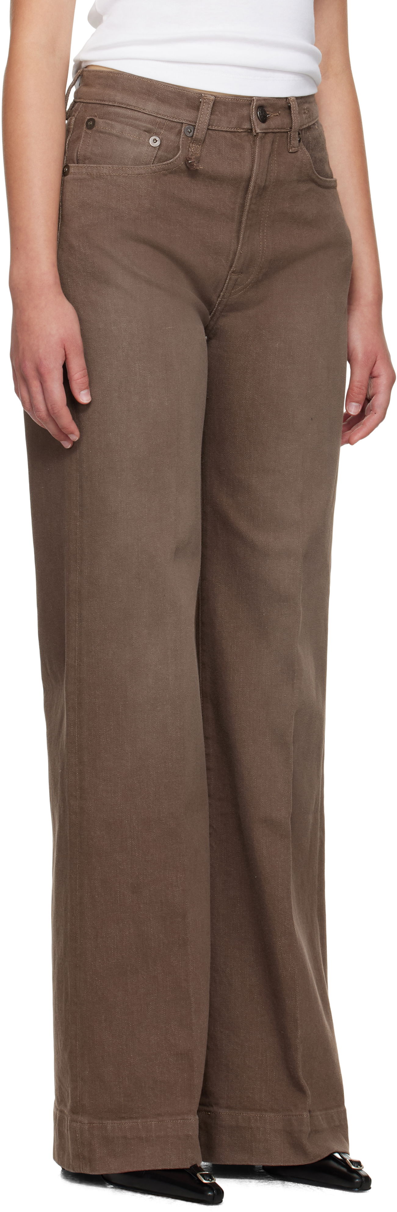 Дънки R13 R13 Flared Jeans Кафяво | R13WD188-D331A, 1