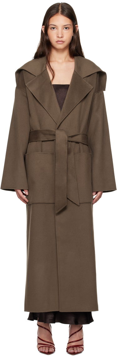 Палта Nanushka Nanushka Ruta Hooded Wrap Coat Кафяво | NW24FWOW36378, 0