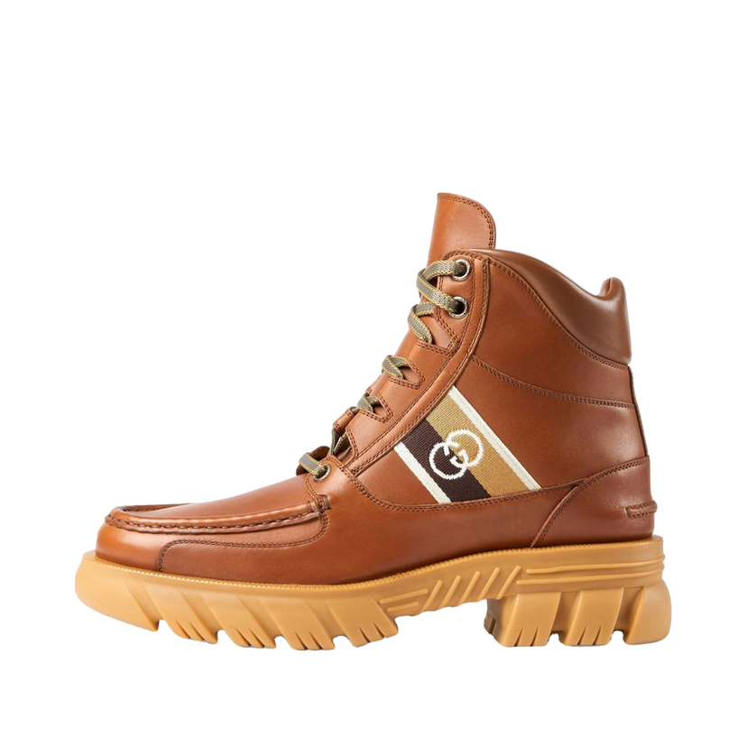 Кецове и обувки Gucci Ankle Boot with Interlocking G 'Brown' Кафяво | 663368 DTNE0 2560