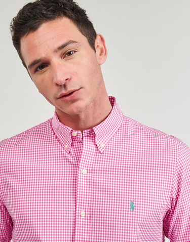 Риза Polo by Ralph Lauren Long sleeved Shirt Polo Ralph Lauren CHEMISE AJUSTEE SLIM FIT EN POPELINE RAYE Розово | 710929345003, 4