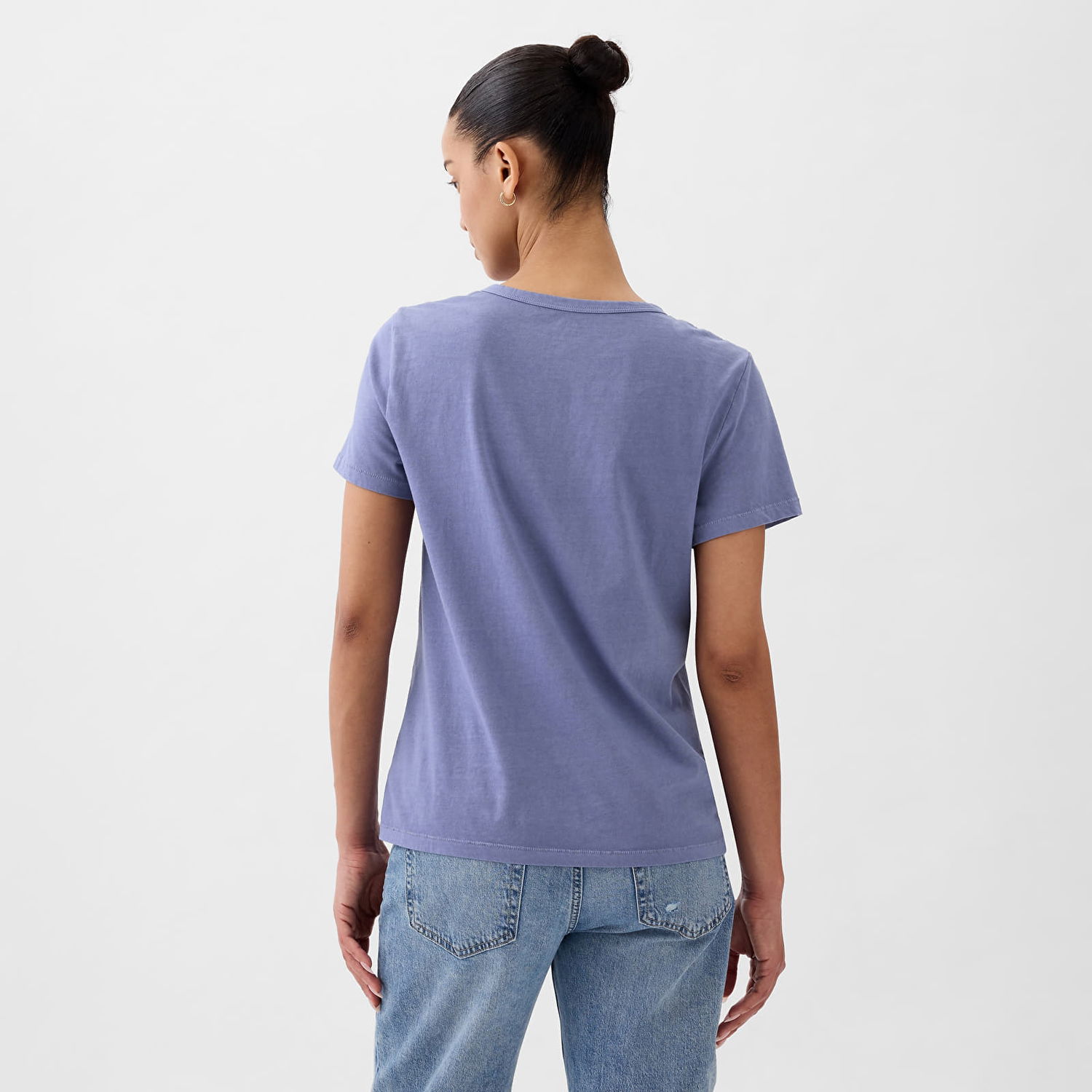 Тениска GAP Crewneck Tee Larkspur Лилаво | 795346-85, 1