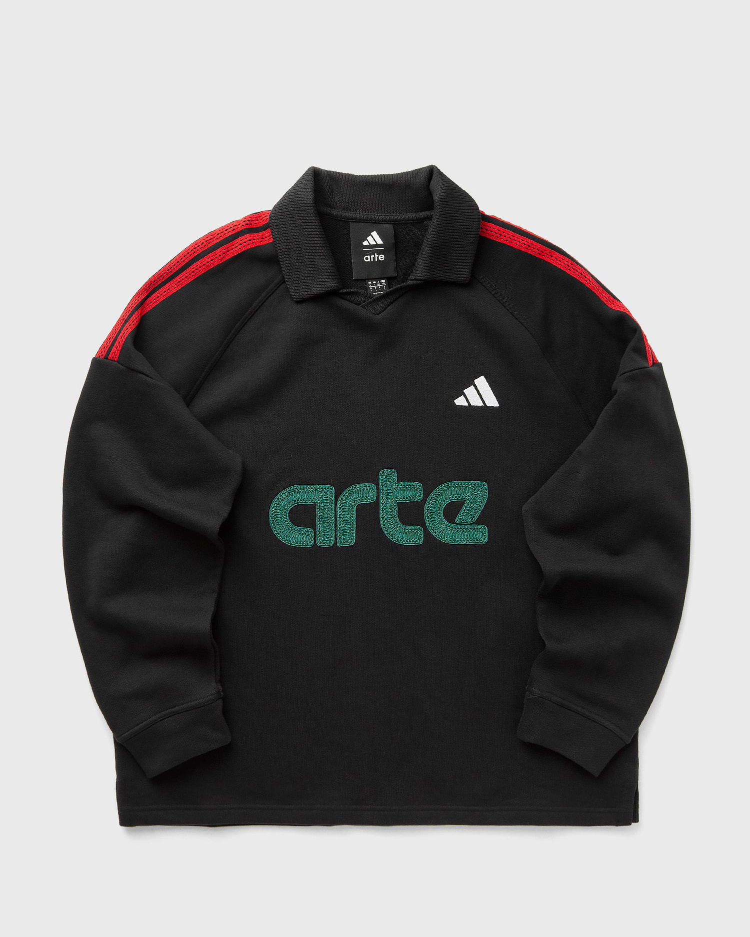 Поло тениска adidas Originals X ARTE Long Sleeve Terry Polo Черно | KD9339, 0