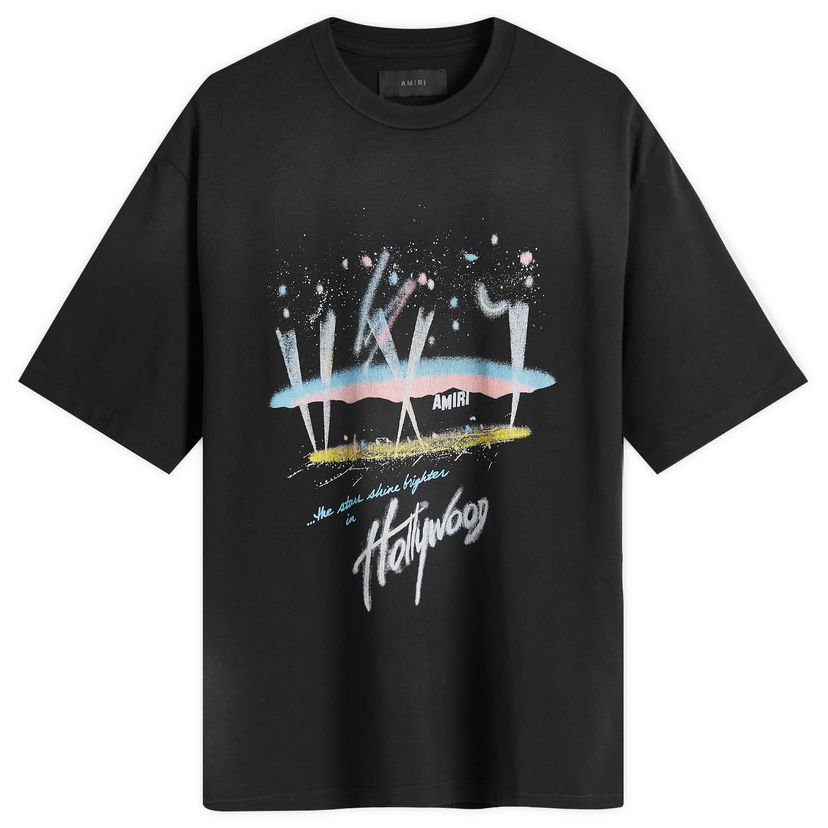 Тениска AMIRI Hollywood Lights Oversized T-Shirt Черно | AWJYTE1030-001