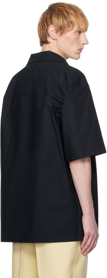 Риза Jil Sander Jil Sander Cotton Short Sleeve Shirt Черно | J47DL0163_J45296, 2