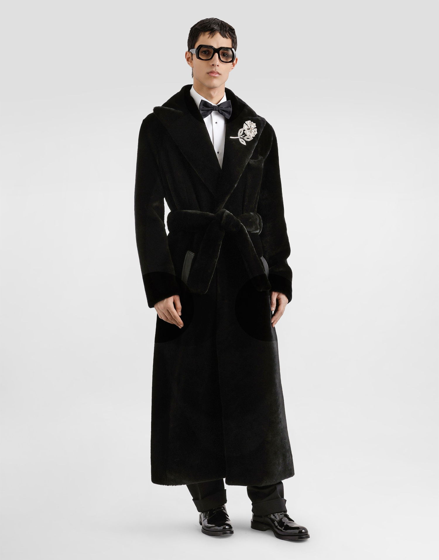 Палта Dolce & Gabbana Dolce & Gabbana Double-breasted Shearling Coat Черно | G054XLFUPQPN0000, 1