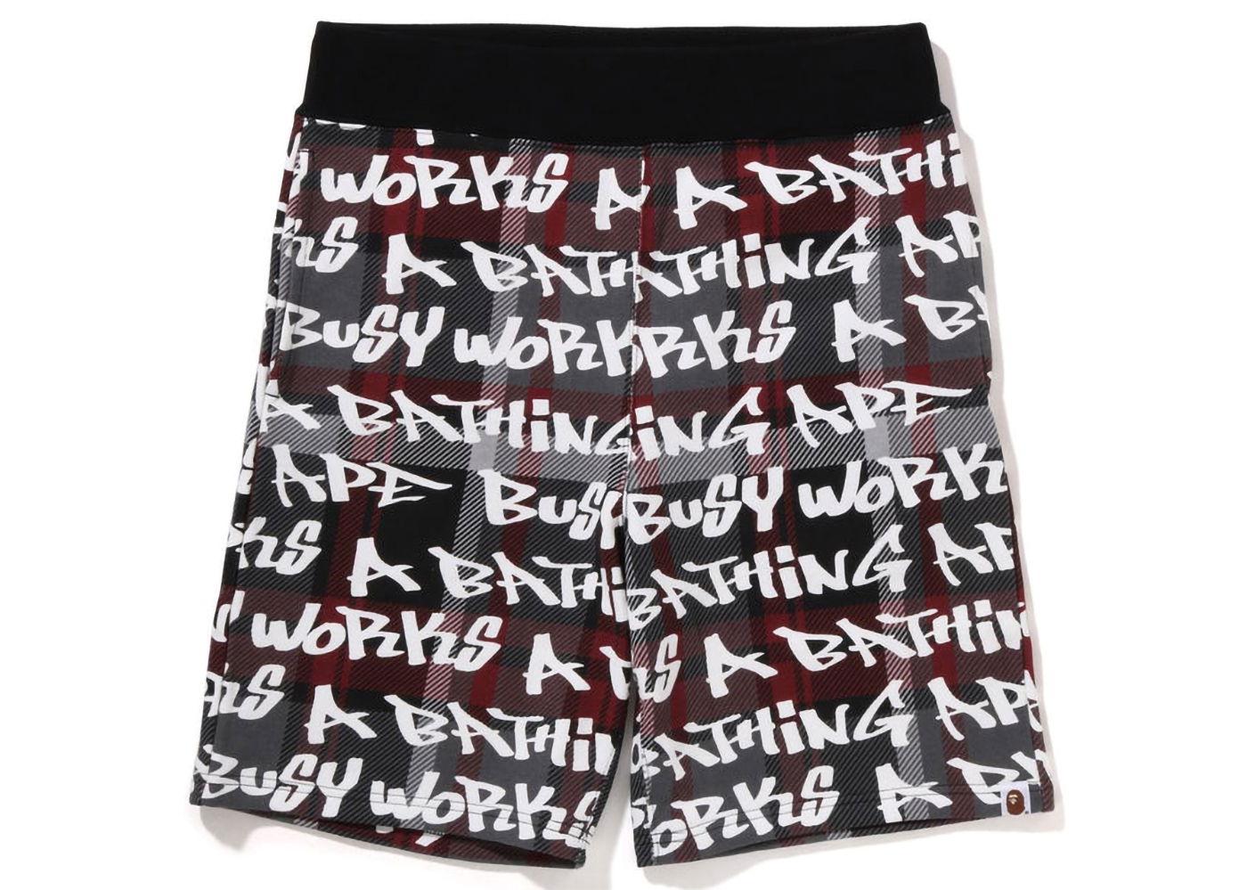 Къси панталони BAPE Graffiti Check Shorts Черно | 1I80-153-007, 0