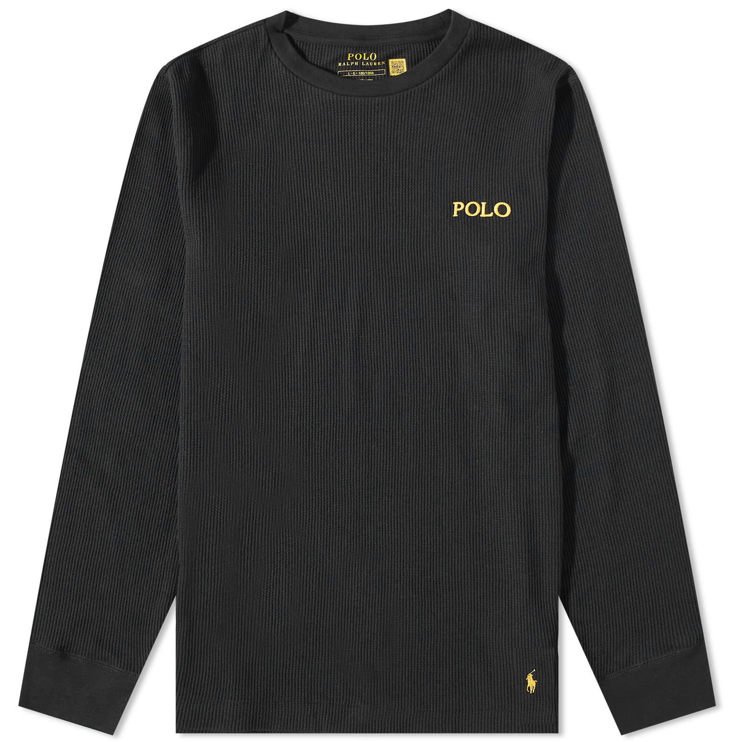 Тениска Polo by Ralph Lauren Long Sleeve Waffle Lounge Tee Черно | 714899615004, 0