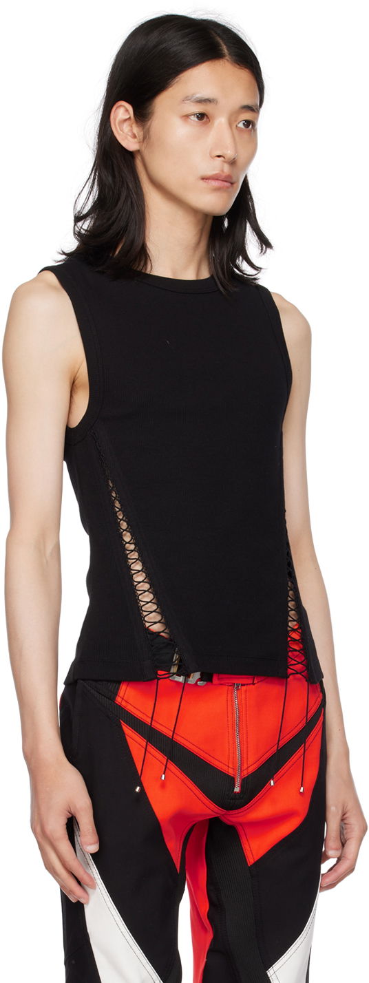 Потник Dion Lee Dion Lee Picot Lace Tank Top Черно | C3149P23, 1