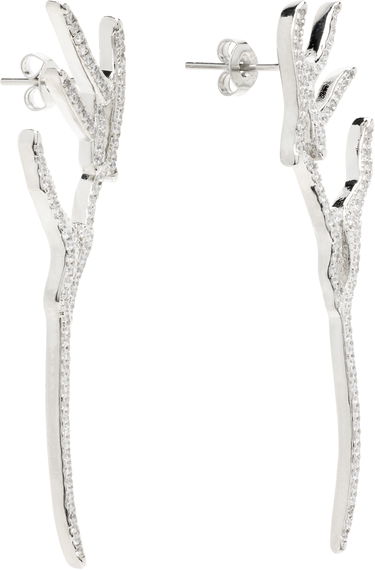 Обеци Collina Strada Collina Strada Crystal Wing Earrings Бяло | XX1096, 1