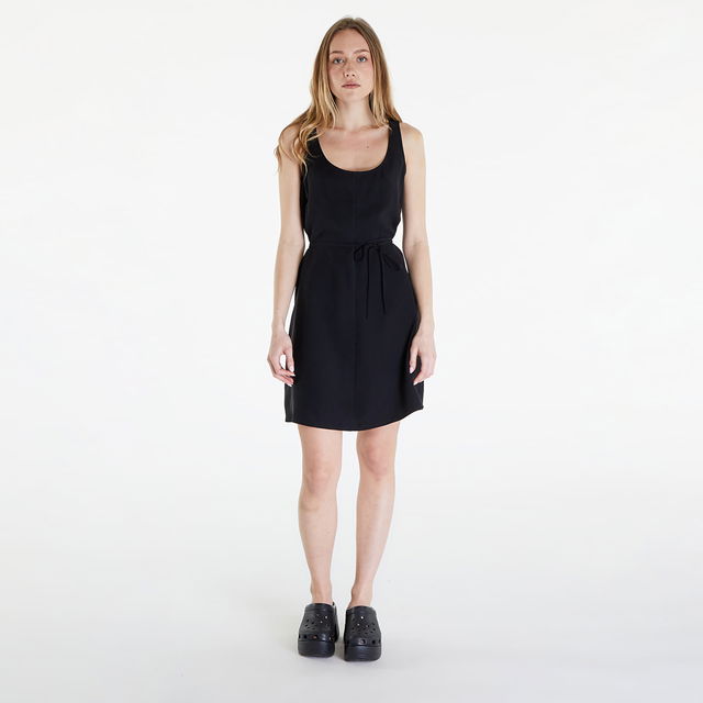 Jeans Tie Waisted Day Dress Black