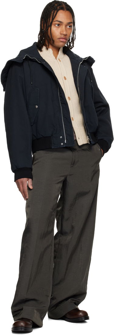 Яке бомбър Dries Van Noten Overdyed Hooded Bomber Jacket Тъмно синьо | 252-020585-2101, 3