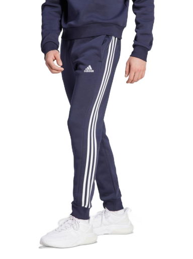 Спортни панталони adidas Originals Essentials Fleece 3-Stripes Tapered Cuff Pants Тъмно синьо | IJ6493