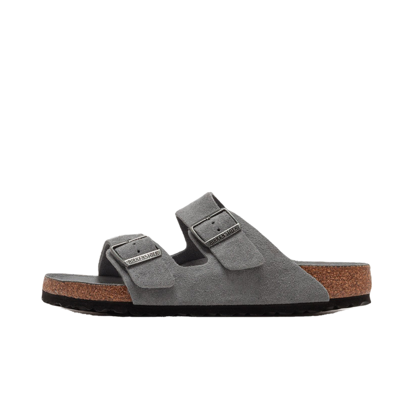 Кецове и обувки Birkenstock Arizona Soft Footbed Suede Slides Сиво | 1030860